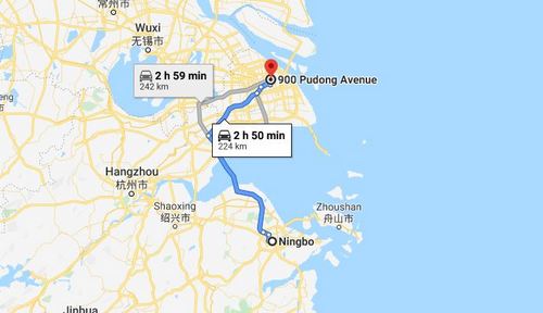 Ningbo to the Embassy of Vietnam in Shanghai